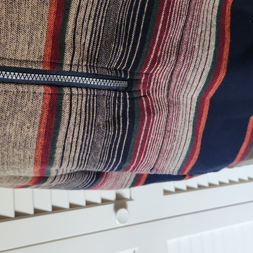 Woolrich Womens Striped Multicolor 3/4 zip Pullover 100% Cotton Medium - Picture 3 of 12